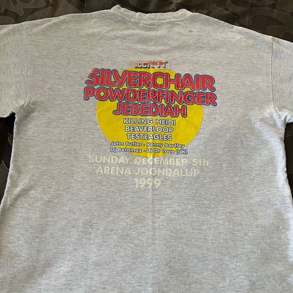 RARE VTG 1999 Rock It Music Festival Tee Silverchair Perth, West Australia LARGE